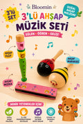 3’lü Ahşap Eğitici Müzik Seti