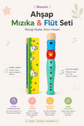 Ahşap Flüt & Mızıka Eğitici Müzik Aletleri Seti
