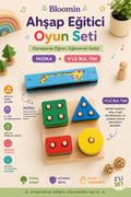 Ahşap Mızıka ve 4lü Bultak Eğlenceli Müzikli Oyuncak Seti